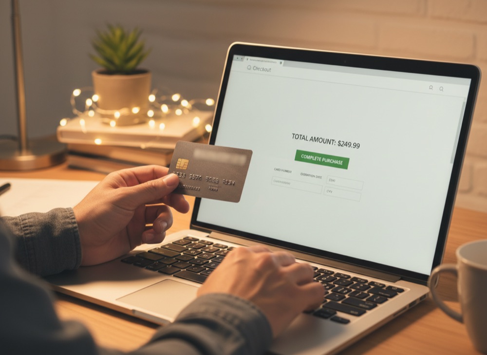Confirming and paying for an order online