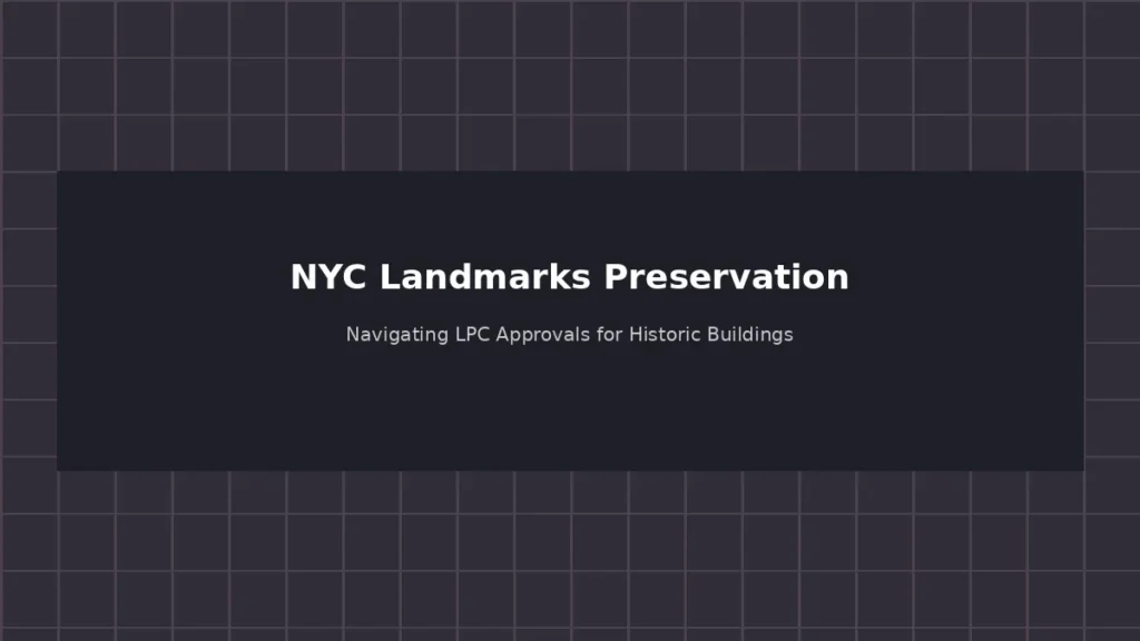 NYC Landmarks Preservation: Navigating LPC Approvals for Historic Building Projects